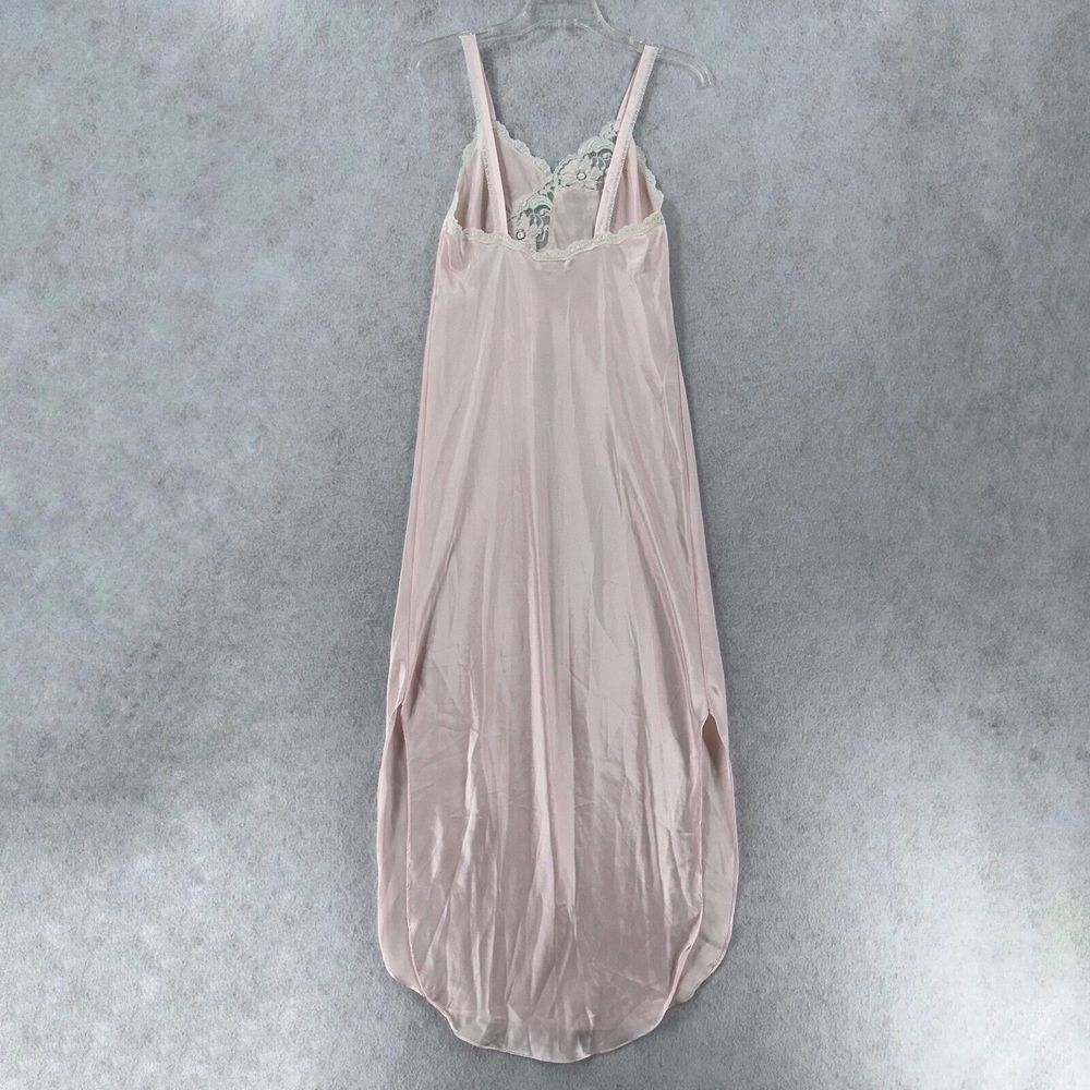 Vintage Barbizon Baby‎ Pink Slip Dress Nightie SMALL Lace Large Flowers Detailed - Picture 2 of 13